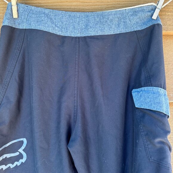 Fox Racing Black Grey Swim Trunks Men's Shorts Size 28 - Picture 8 of 9